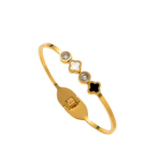 Starlight Clover Bangle