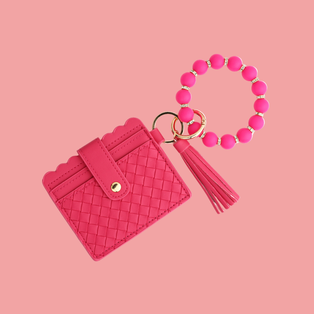 Woven Wristlet Card Wallets ( 4 Colors Available )