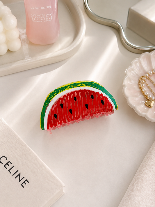 Watermelon Slice Hair Claw Clip