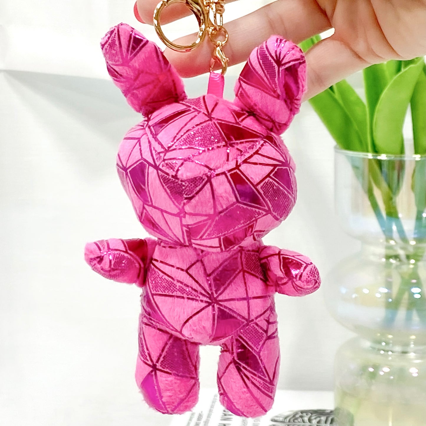 Metallic Bunny Keychains ( 4 Colors Available )