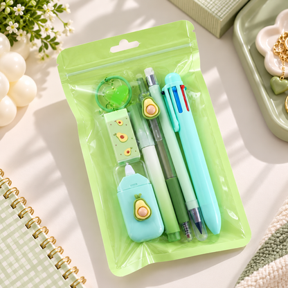 Cute Fruit-Themed Stationery & Pen Set