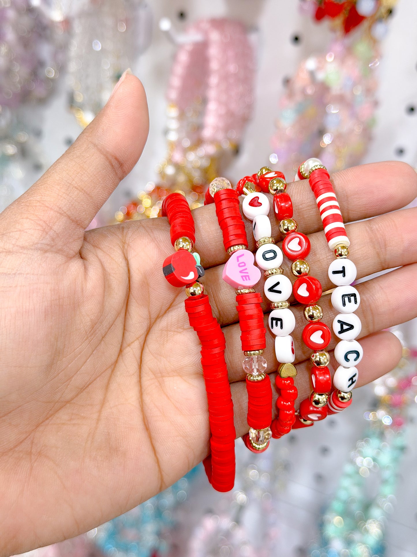 Teacher Beaded Bracelet Set