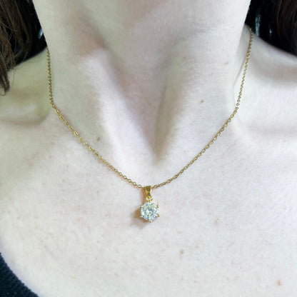 Solitaire Necklace ( Non-Tarnish)