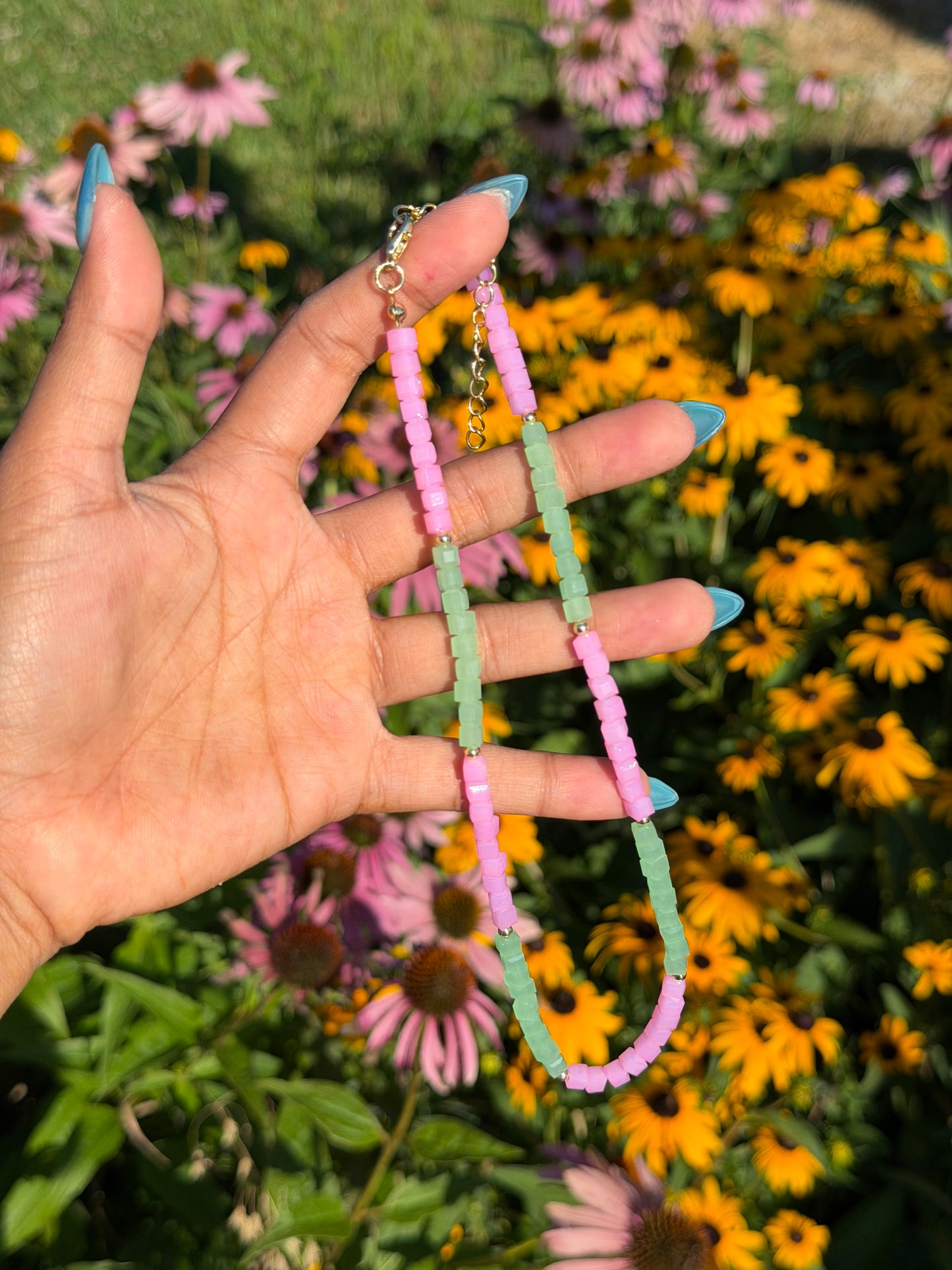 Cotton Candy Beaded Necklace