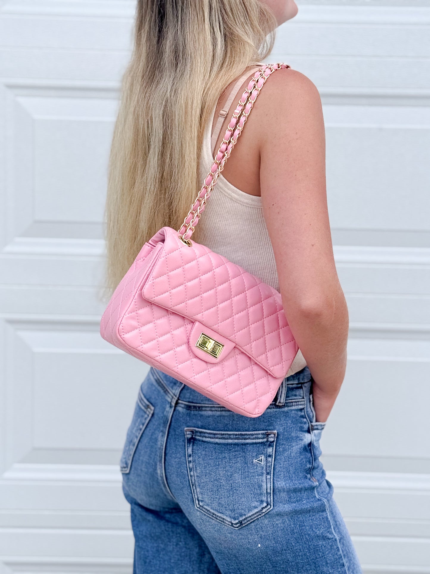 Quilted Crossbody Chain Purse