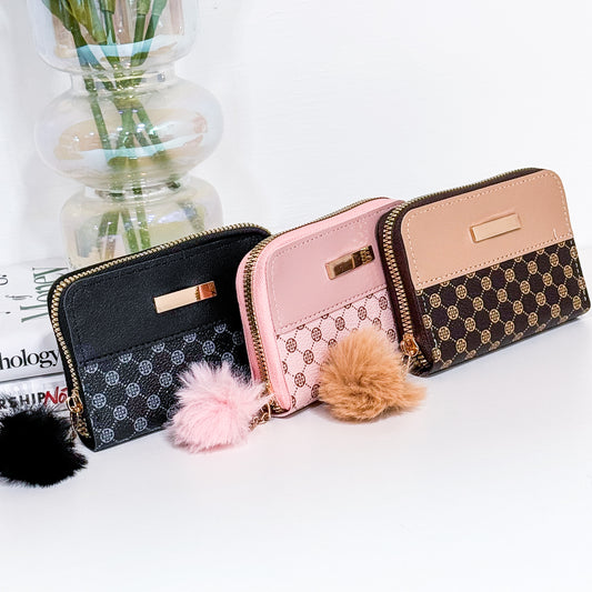 Pompom Card Wallet ( 3 Color Available )