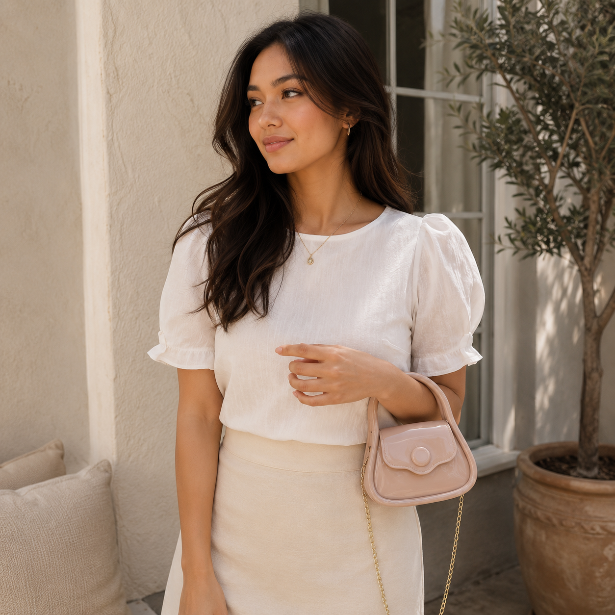 The Mila Glossy Mini Crossbody Purse