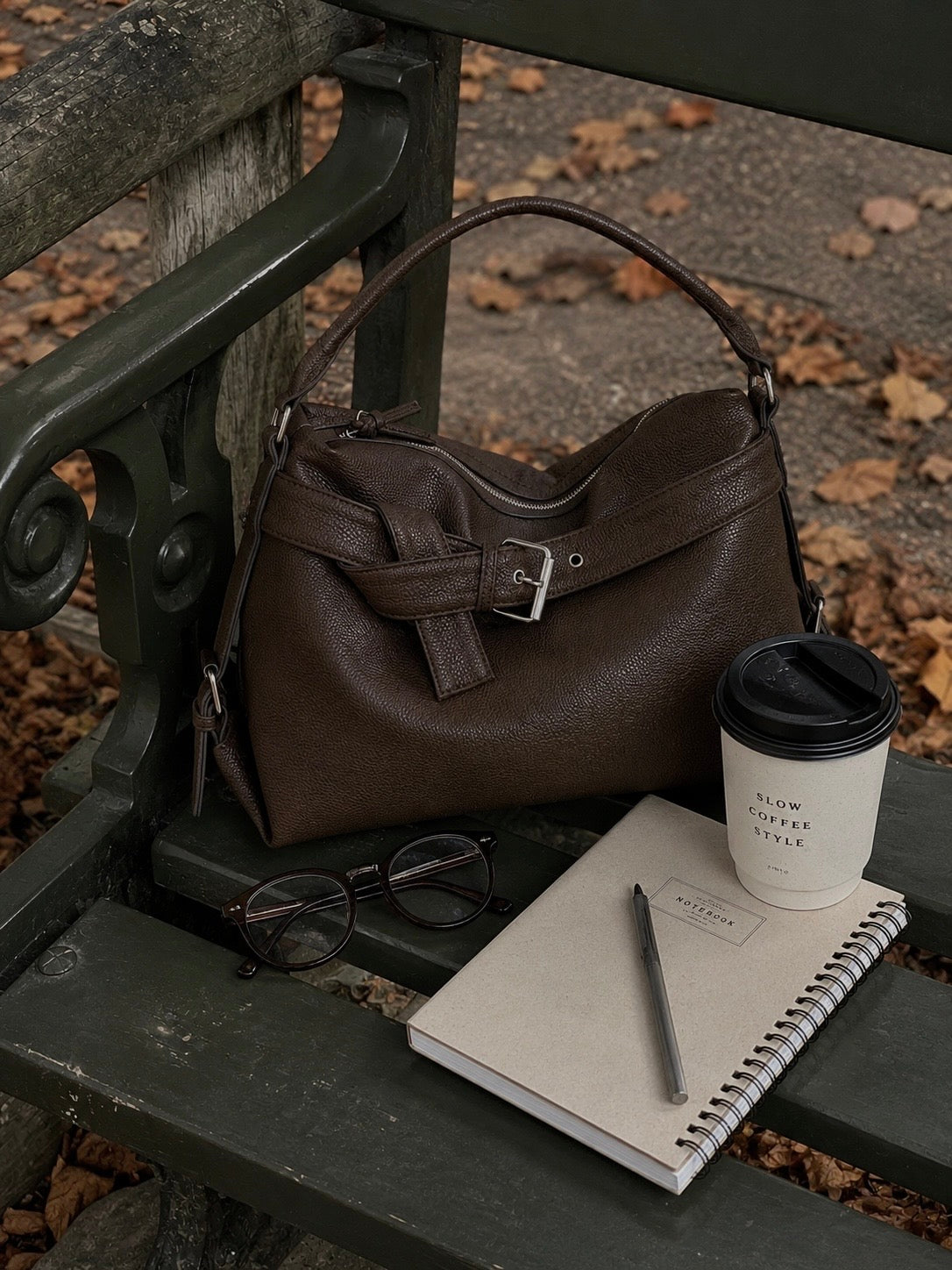 Buckle Hobo Shoulder Bag