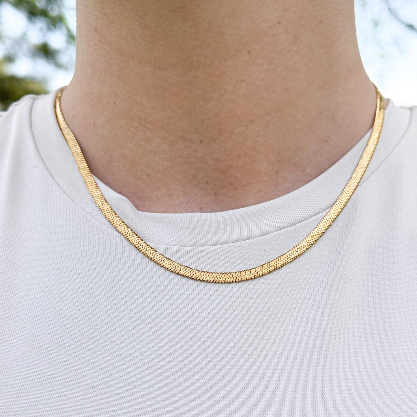Snake Flat chain Necklace