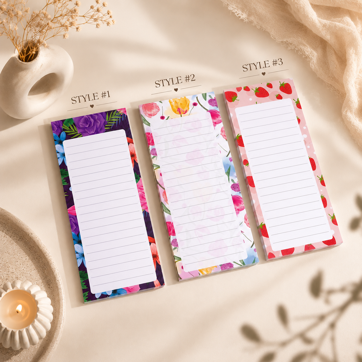 Flower & Fruit Notepad Collection ( 3 Styles available )