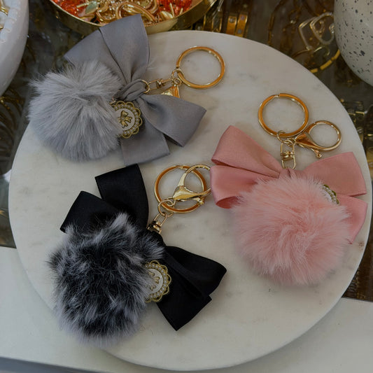 Fluffy Bow Bag Charms