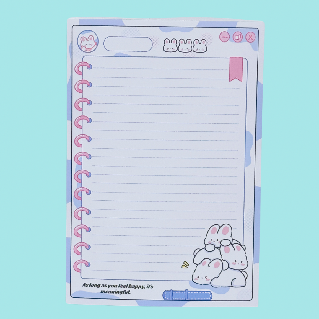 Snuggly Bunny  Memo Pad