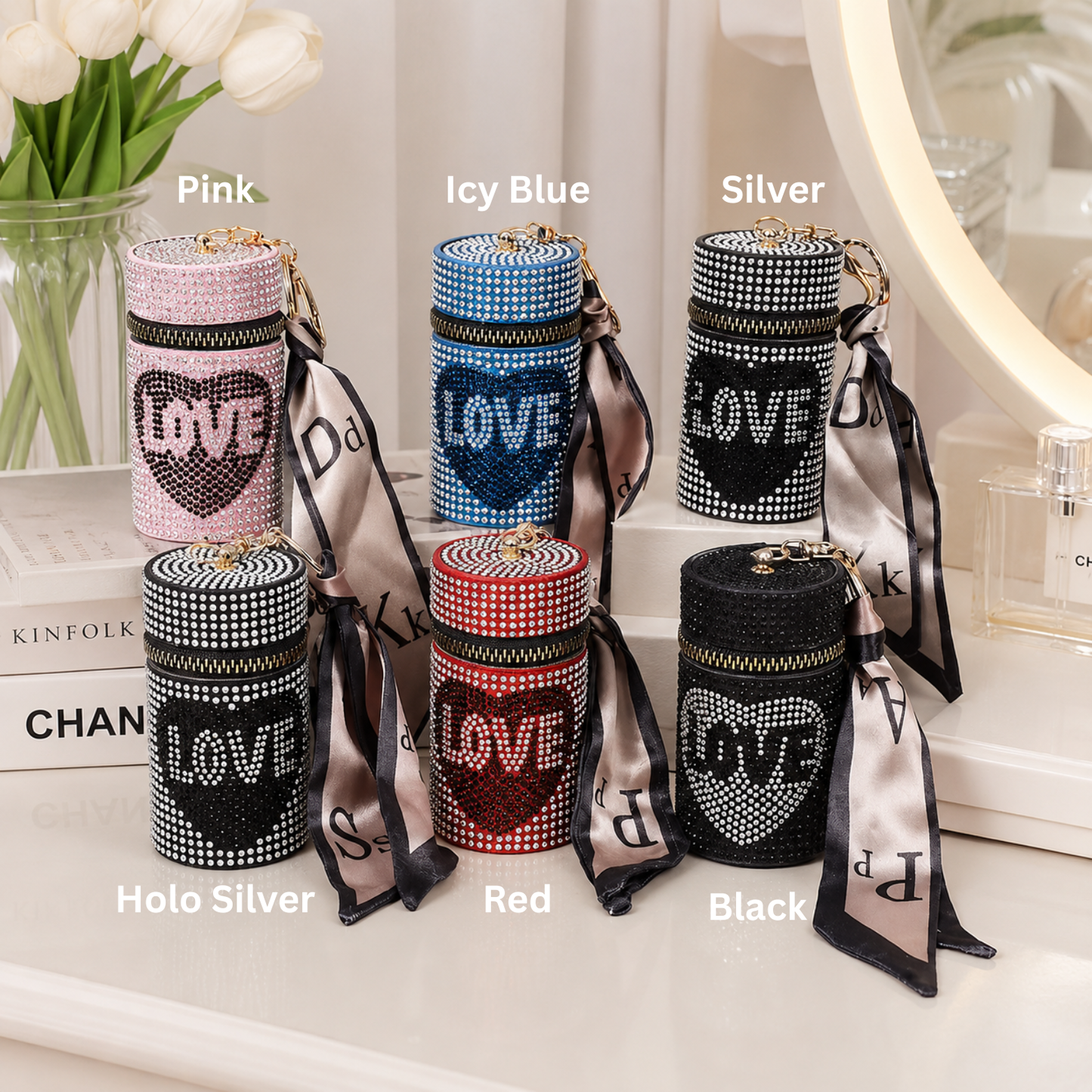Love Bag Lip Charm Holder Keychain