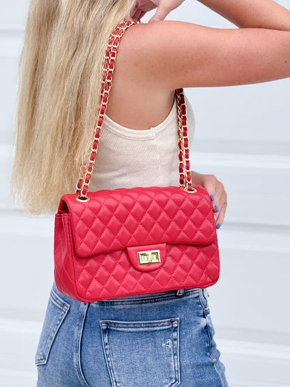 Quilted Crossbody Chain Purse