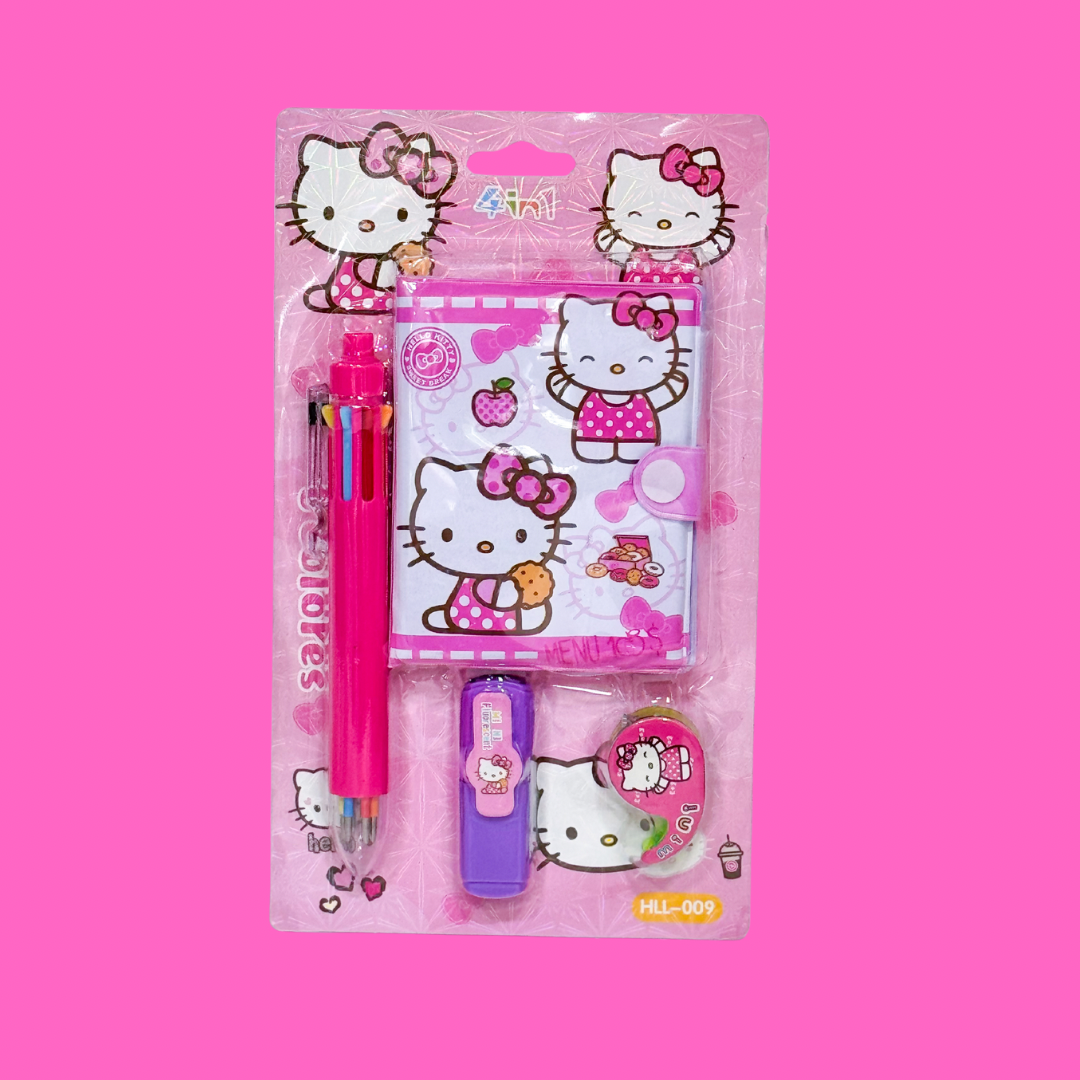 Kawaii Stationery Set ( 4 Pcs ) - Available in 7 Styles