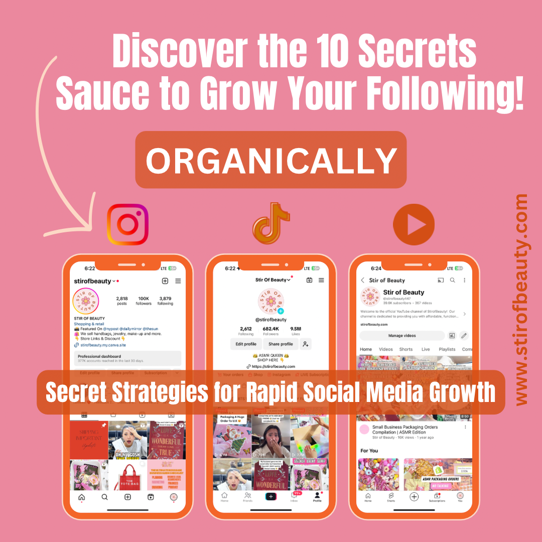 Discover the 10 Secrets Sauce to Grow Your Following!