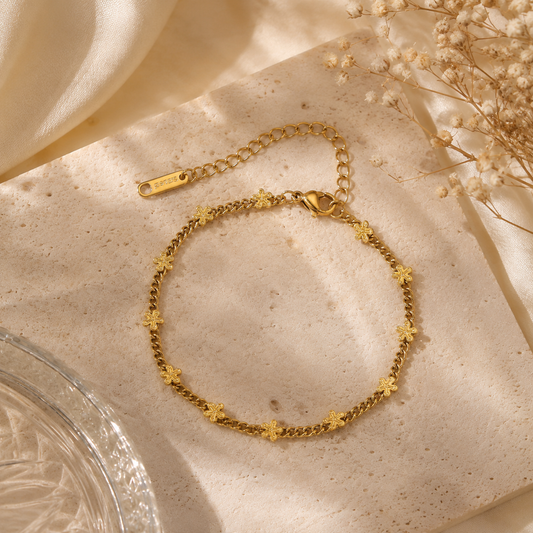 Daisy Chain Bracelet | Tarnish Resistant B-212