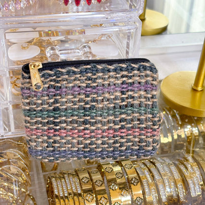 Isla Woven Stripe Coin Purse