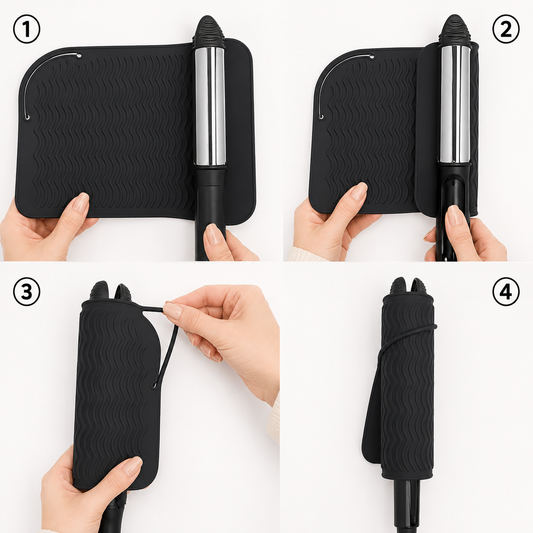 Silicone Heat Resistant Styling Mat for Flat Iron & Curling Iron