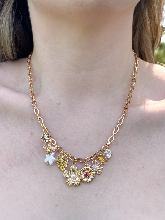 Flower Charms Necklace
