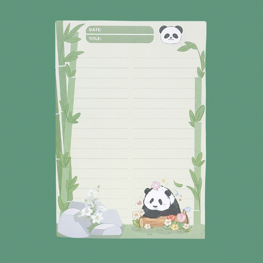 Panda Garden Memo Pad