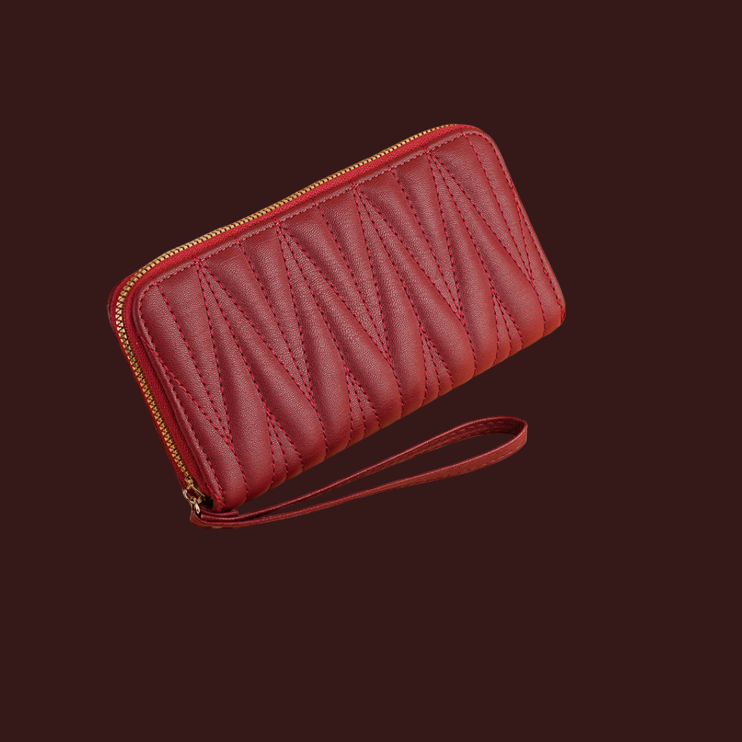 Zigzag Quilted Long Wallet ( 3 Colors Available )