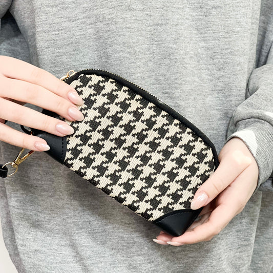 Houndstooth Wristlet Wallet ( 2 Colors Available )