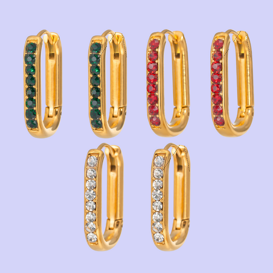 Pave Loop Earrings