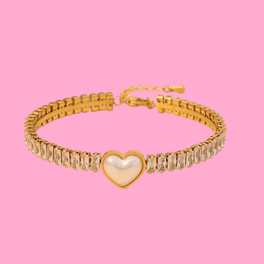 Pearl Heart Bracelet