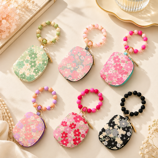 Floral Dreams Coin Wristlet Pouch
