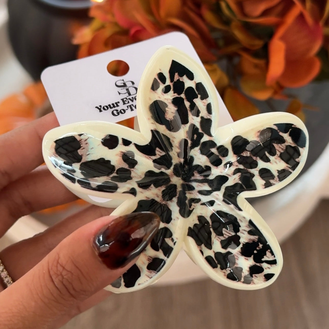 Leopard Hair Claw Clips