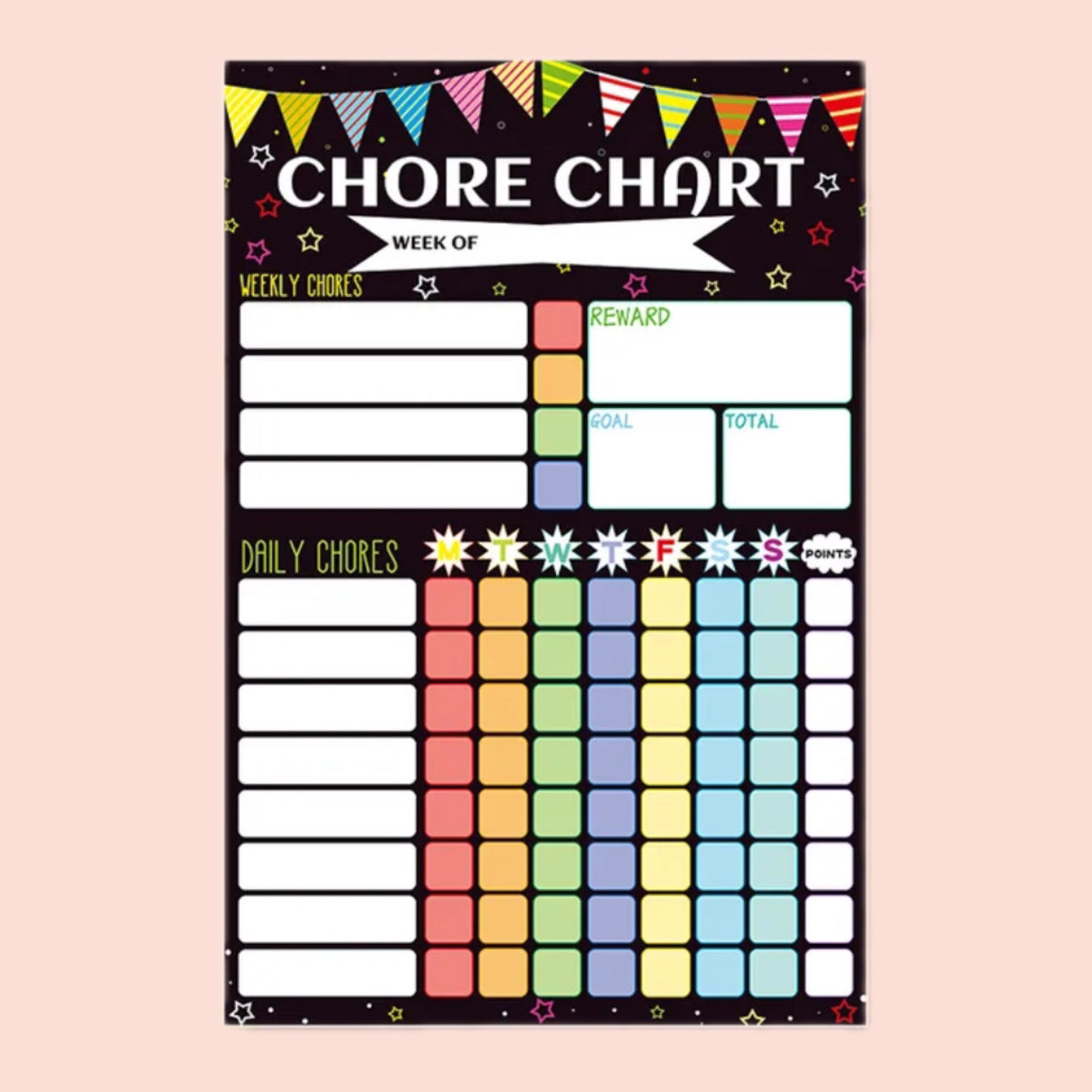 Dry Erase Chore Charts  20cm x 30 cm ( 4 Styles available )