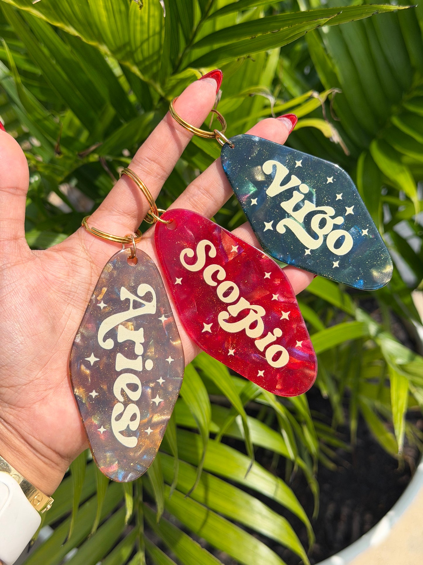 Zodiac Sign Motel Keychains