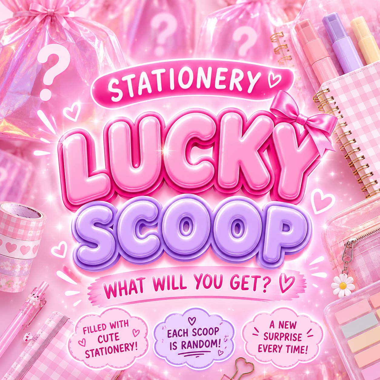 KAWAII STATIONERY LUCKY SCOOP ( SUPER LIMITED IN STOCK - Not coming back )