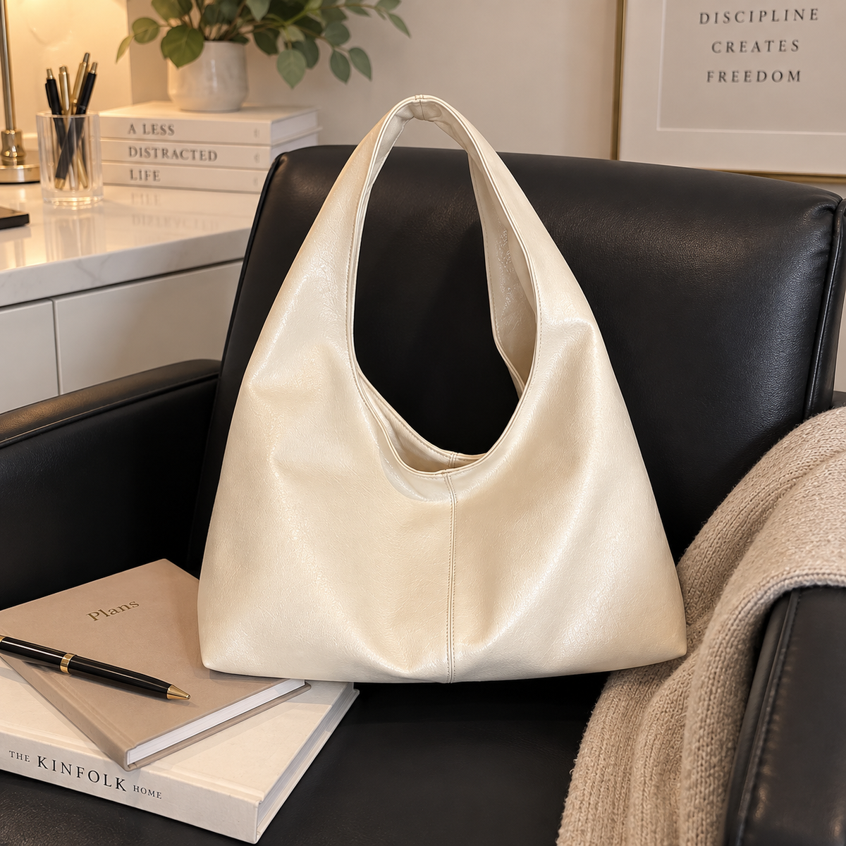 Oversized Slouchy Hobo Shoulder Bag