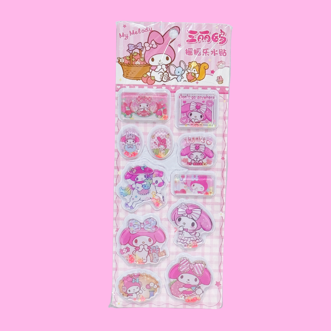 Puffy Cartoon Stickers ( 8 Styles Available  )