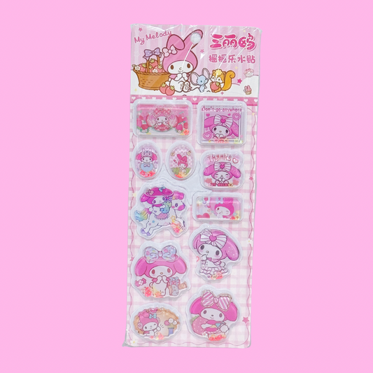 Puffy Cartoon Stickers ( 8 Styles Available  )