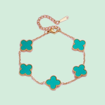 Lucky Clover Bracelet ( 12 color available ) - Non Tarnish