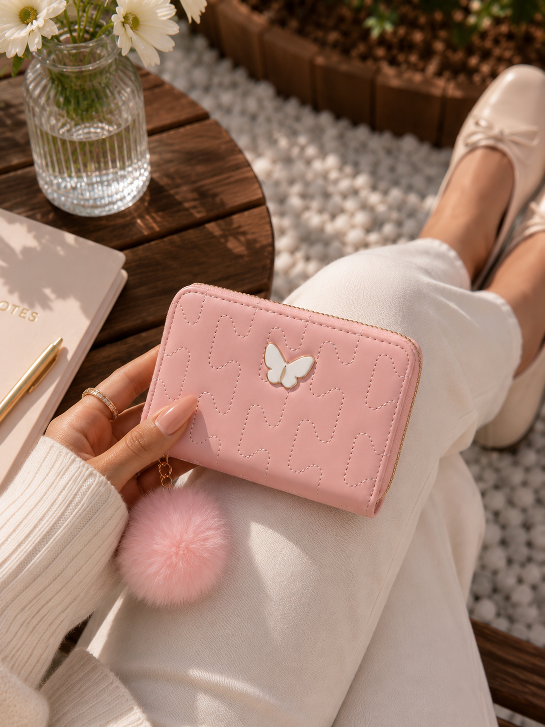 Butterfly Zip Card Wallet