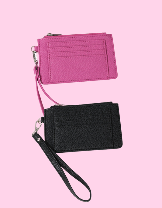 New Slim Wristlet Card Holder with Clear ID Pocket
