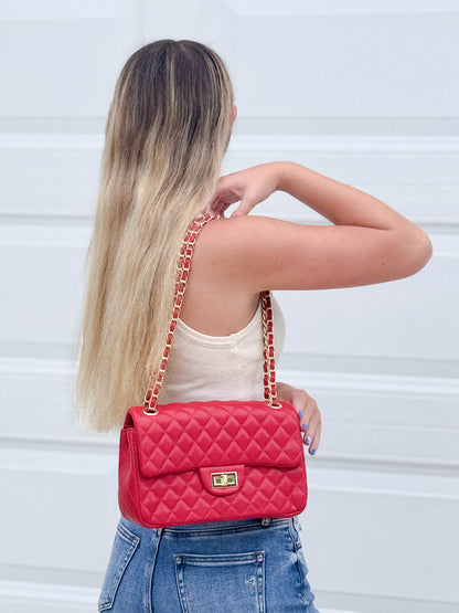 Quilted Crossbody Chain Purse