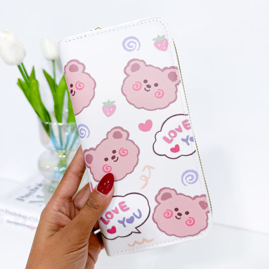 Love You Bear Long Wallet