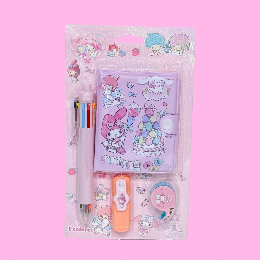 Kawaii Stationery Set ( 4 Pcs ) - Available in 7 Styles