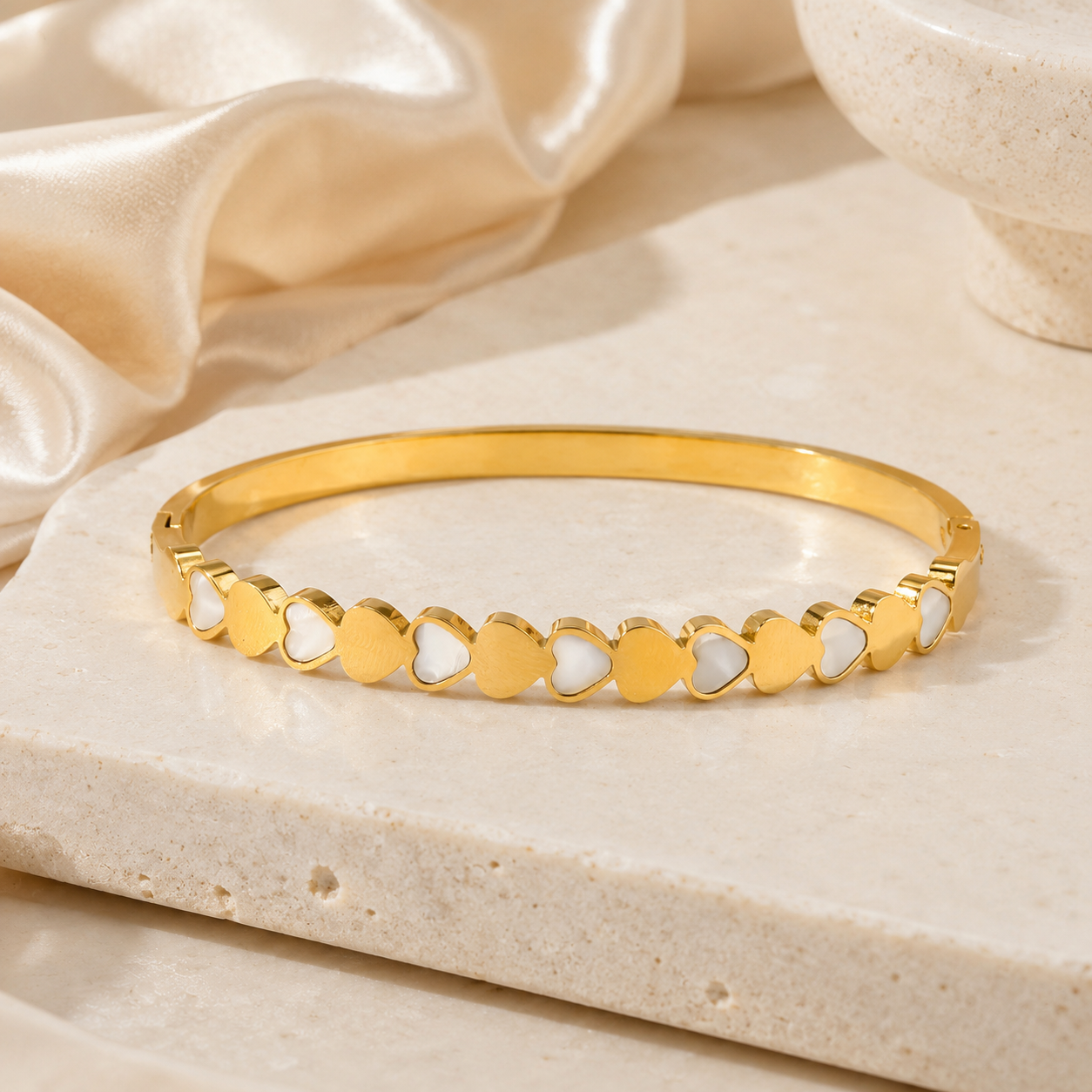Sweetheart Enamel Bangle Bracelet