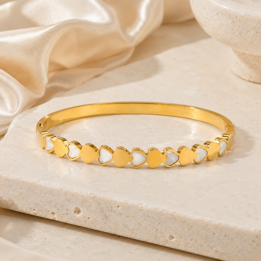 Sweetheart Enamel Bangle Bracelet