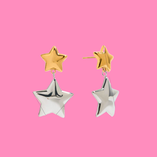Bubble Star Drop Earrings | B-91