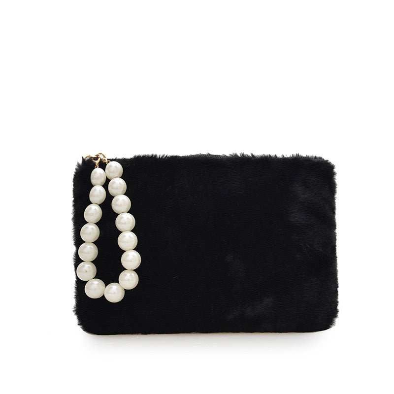 Cozy Pearl Wristlet Pouch