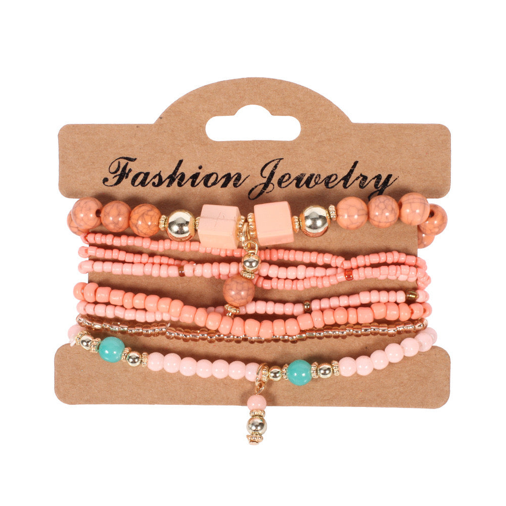 Beaded Layered Bracelets ( 2 colors available )