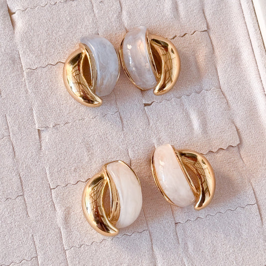 Luna Swirl Stud Earrings