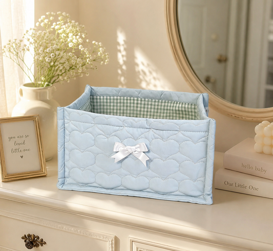 Cloud Hearts Basket Storage Basket